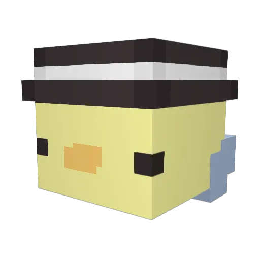 Stepby6 Minecraft avatar head, 3D render