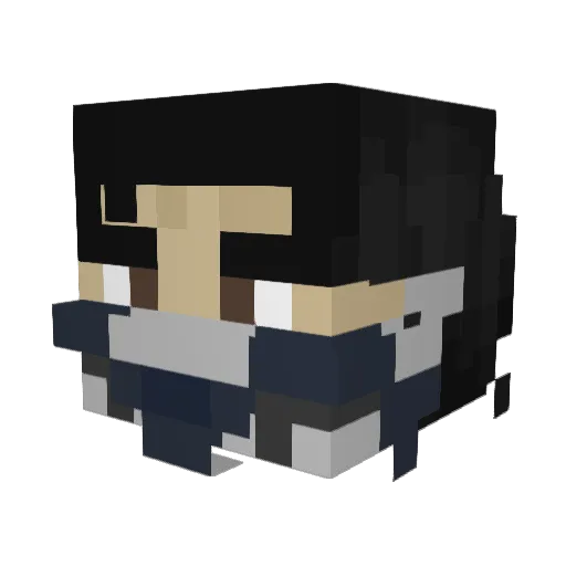 Stepdadstop Minecraft avatar head, 3D render