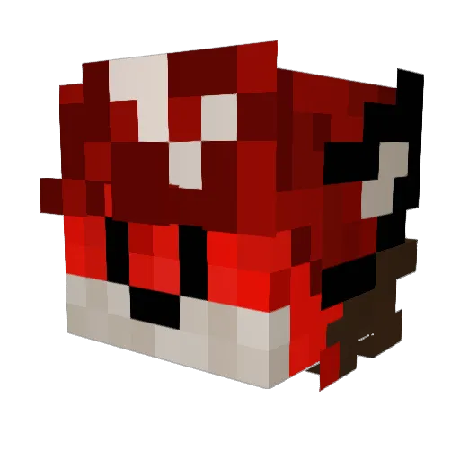 Stepfox Minecraft avatar head, 3D render