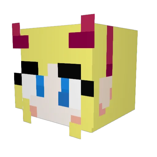 Steph1721 Minecraft avatar head, 3D render