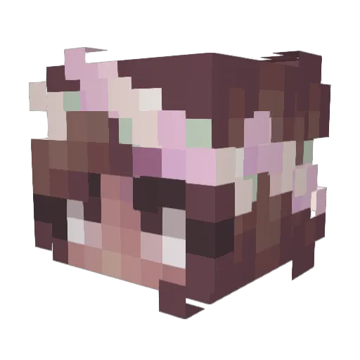 Steph55555 Minecraft avatar head, 3D render