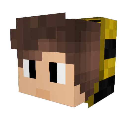 StephSpud Minecraft avatar head, 3D render