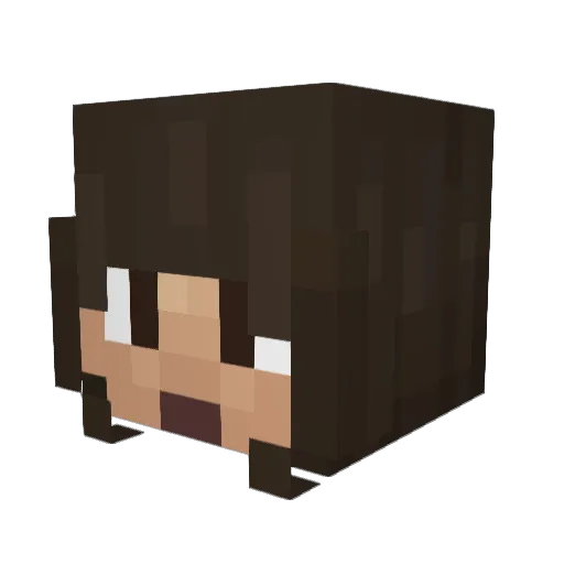 StephaTea Minecraft avatar head, 3D render