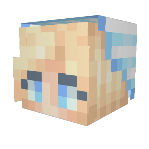 Stephanieexists Minecraft avatar head, 3D render