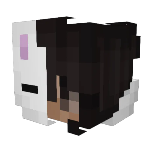 Stephaniqx Minecraft avatar head, 3D render