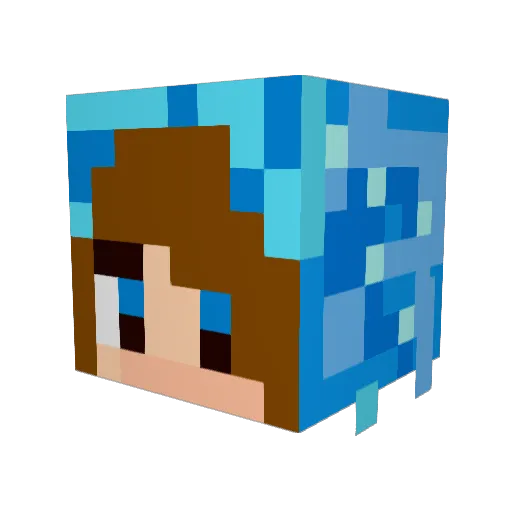 StephanyaSays Minecraft avatar head, 3D render