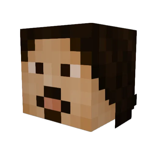 Stephen404 Minecraft avatar head, 3D render