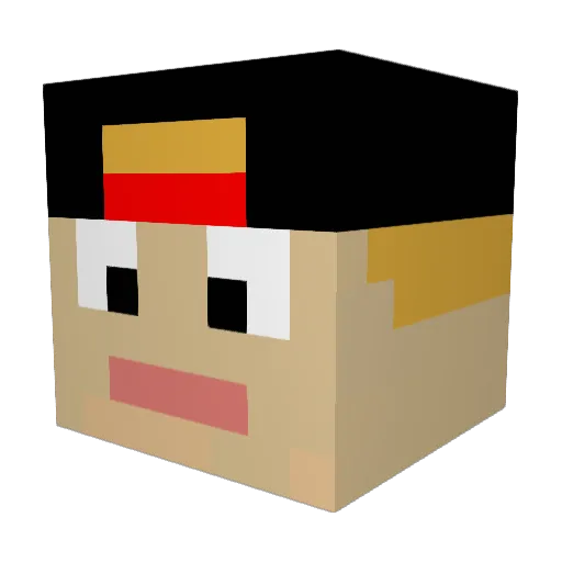 Stephhs Minecraft avatar head, 3D render