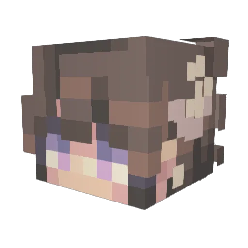 StephieJK Minecraft avatar head, 3D render