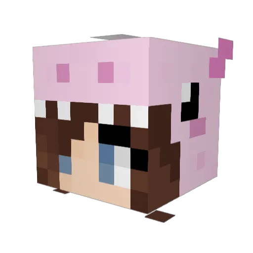StephiieZee Minecraft avatar head, 3D render