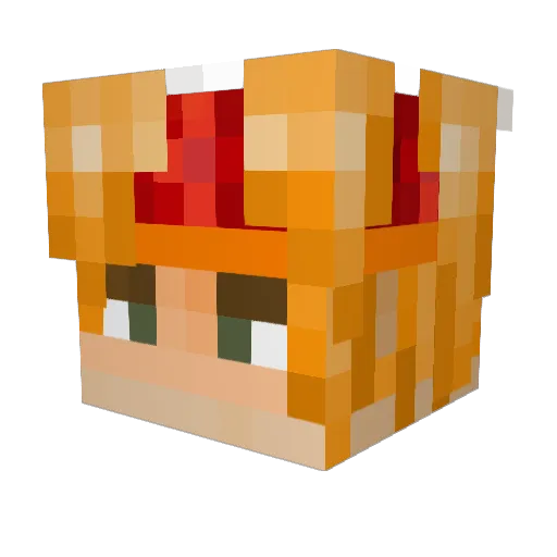 Stepiey Minecraft avatar head, 3D render
