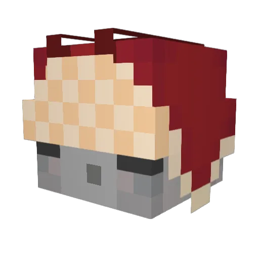 Steppezelf Minecraft avatar head, 3D render
