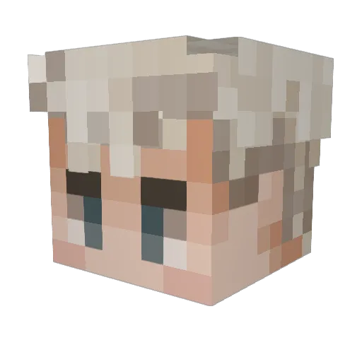 Steppingrazo Minecraft avatar head, 3D render