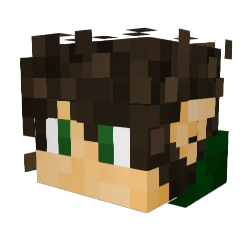 Ster1 Minecraft avatar head, 3D render
