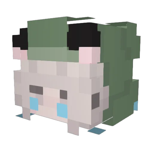 Sterach Minecraft avatar head, 3D render