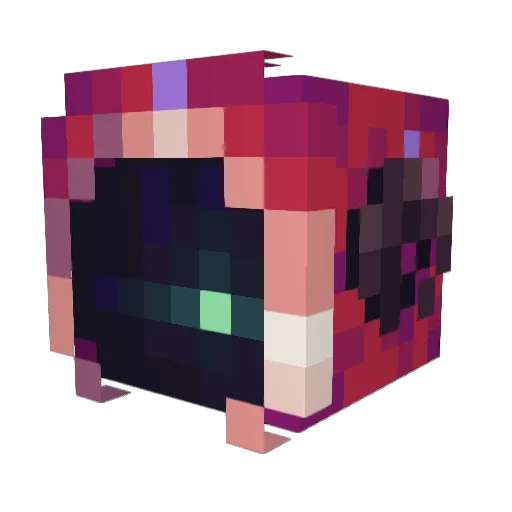 Sterake Minecraft avatar head, 3D render
