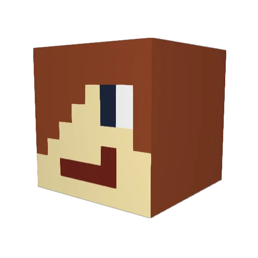 Sterberry Minecraft avatar head, 3D render