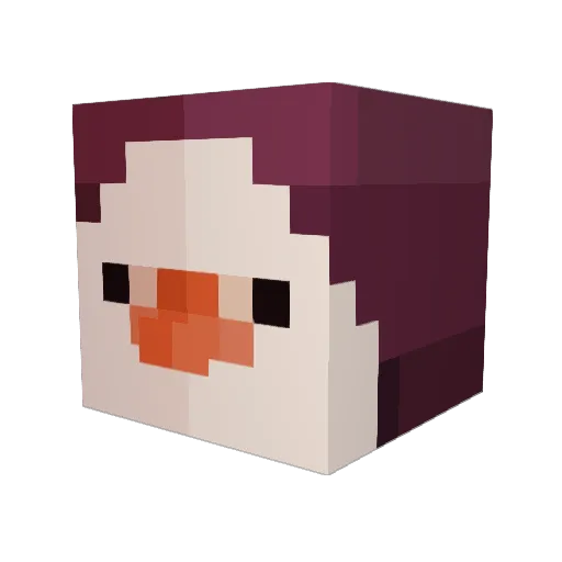 Sterdim Minecraft avatar head, 3D render
