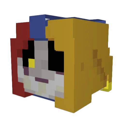 StereoGorilla7 Minecraft avatar head, 3D render