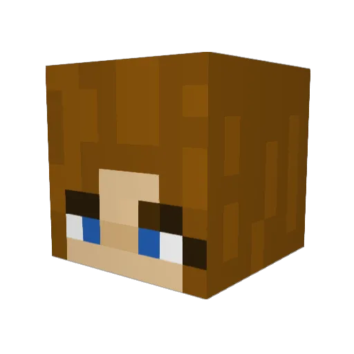 StereoMussel Minecraft avatar head, 3D render