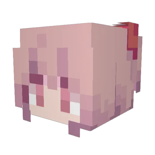Stereophonia Minecraft avatar head, 3D render
