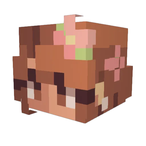 Sterfaderf Minecraft avatar head, 3D render