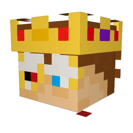 Steriontal Minecraft avatar head, 3D render