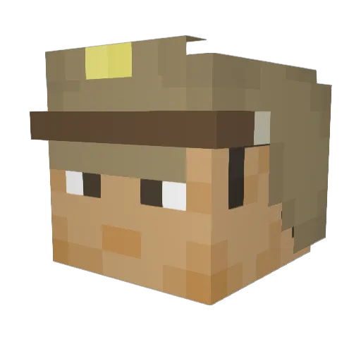 Sterk1999 Minecraft avatar head, 3D render
