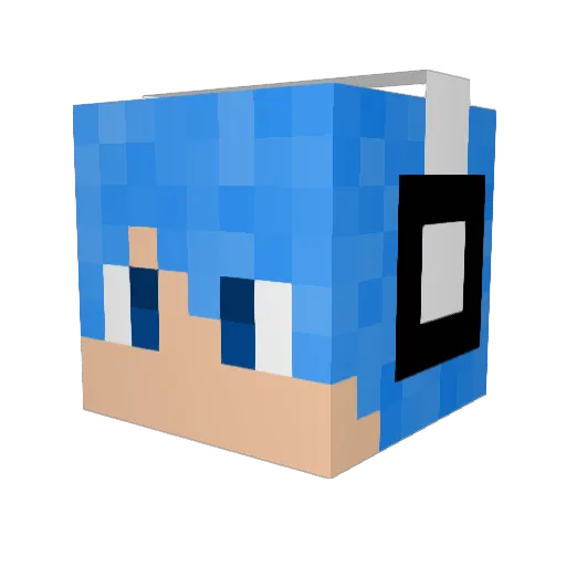Stermenl Minecraft avatar head, 3D render