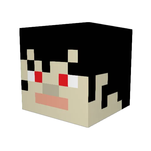 Sternlebermoos Minecraft avatar head, 3D render