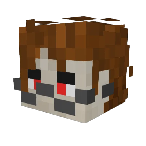 Sternnator Minecraft avatar head, 3D render