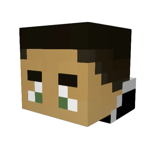 Stert0e Minecraft avatar head, 3D render