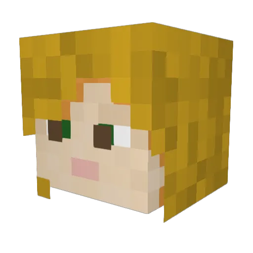StetDown Minecraft avatar head, 3D render