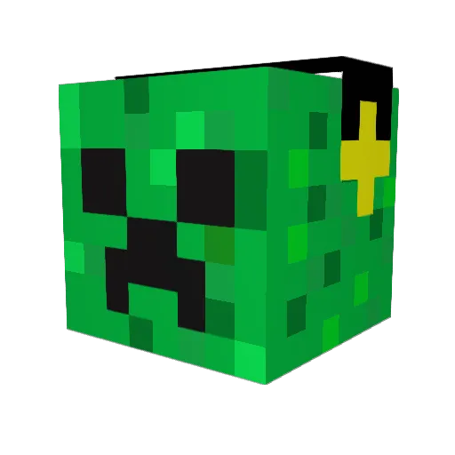 Stetson1 Minecraft avatar head, 3D render