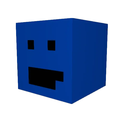 Steuernflucht Minecraft avatar head, 3D render
