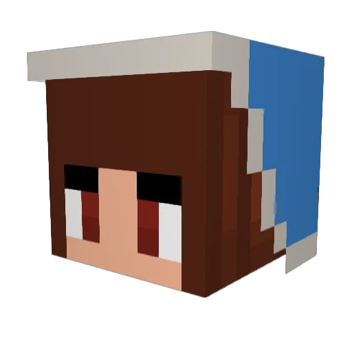Steurske Minecraft avatar head, 3D render