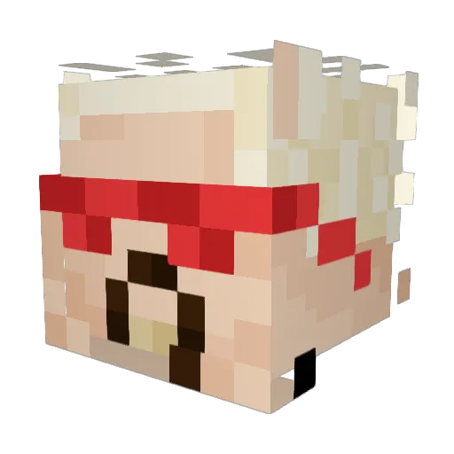 StevKast Minecraft avatar head, 3D render