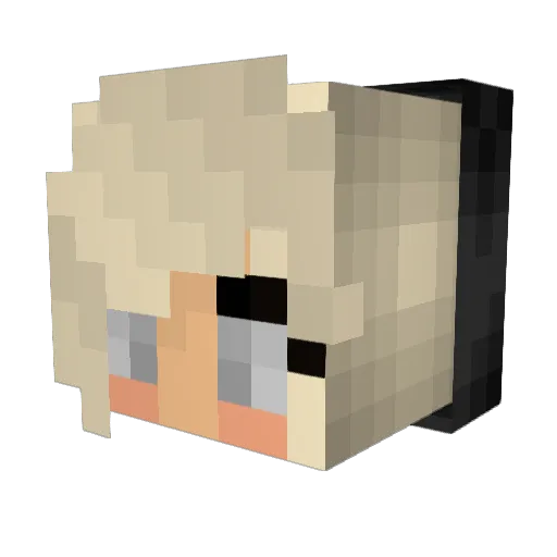 Stevana Minecraft avatar head, 3D render