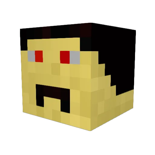 Steve12000 Minecraft avatar head, 3D render