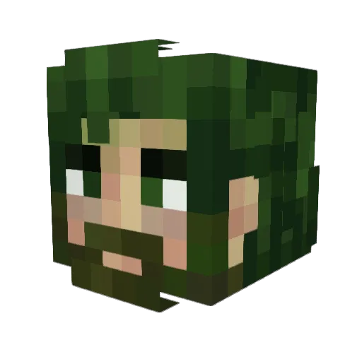 Steve190472 Minecraft avatar head, 3D render