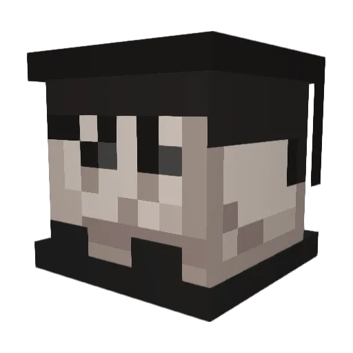 Steve37398 Minecraft avatar head, 3D render