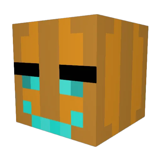 Steve37456 Minecraft avatar head, 3D render