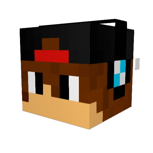 Steve458 Minecraft avatar head, 3D render