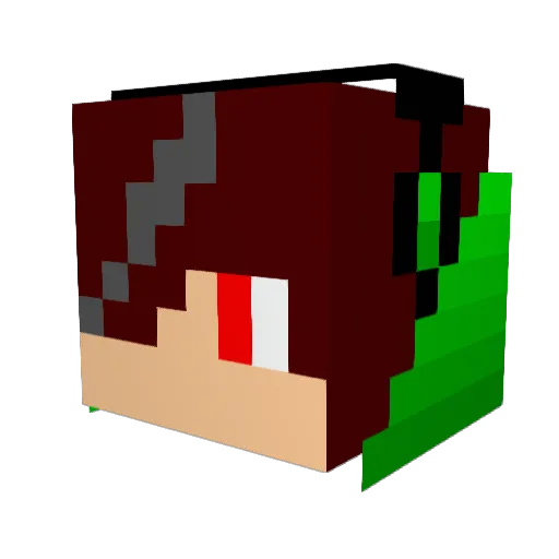 Steve7078 Minecraft avatar head, 3D render