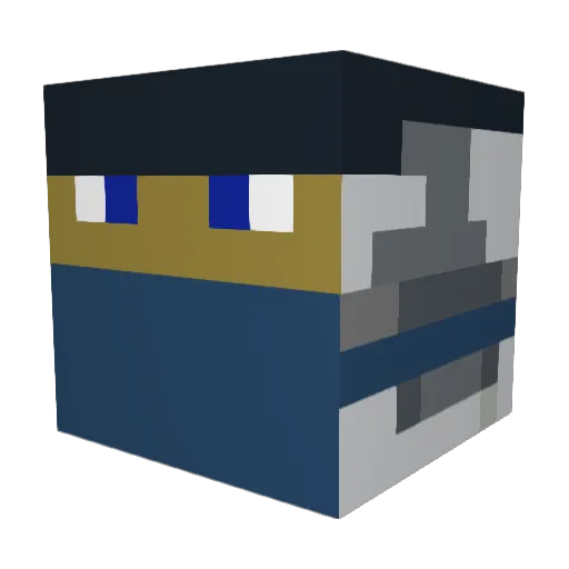 Steve931 Minecraft avatar head, 3D render