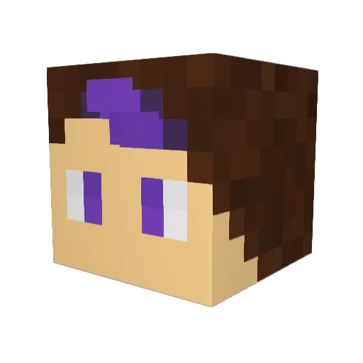 SteveBNLplays Minecraft avatar head, 3D render