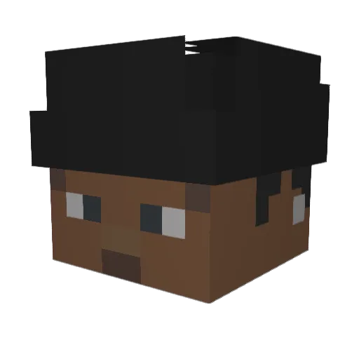 SteveGGG Minecraft avatar head, 3D render