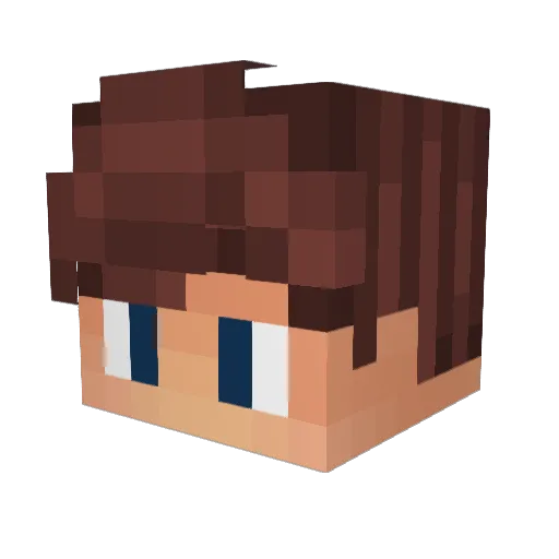 SteveJohan Minecraft avatar head, 3D render