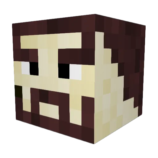 SteveKat Minecraft avatar head, 3D render