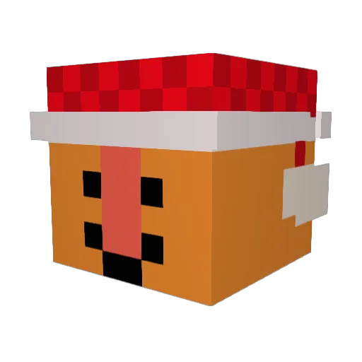 SteveKylie Minecraft avatar head, 3D render